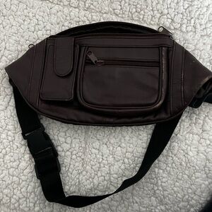 Dark Brown Leather Belt Bag/Fanny Pack